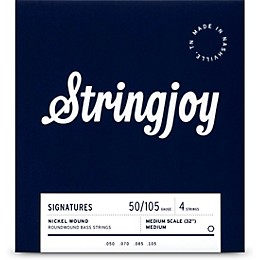 Stringjoy Signatures 4 String Medium Scale Nickel Wound Bass Guitar Strings 50 - 105