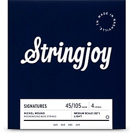 Stringjoy Signatures 4 String Medium ... Stringjoy Signatures 4 String Medium Scale Nickel Wound Bass Guitar Strings 45 - 105