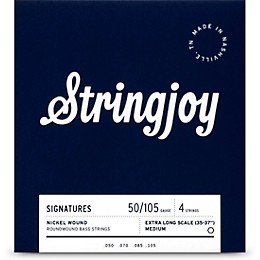 Stringjoy Signatures 4 String Extra Long Scale Nickel Wound Bass Guitar Strings 50 - 105