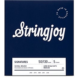 Stringjoy Signatures 5 String Long Scale Nickel Wound Bass Guitar Strings 50 - 130