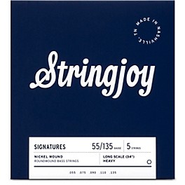 Stringjoy Signatures 5 String Long Scal... Stringjoy Signatures 5 String Long Scale Nickel Wound Bass Guitar Strings 55 - 135