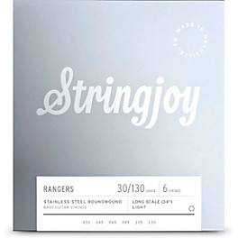 Stringjoy Rangers 6 String Long Scale Stainless Steel Bass Guitar Strings 30 - 130