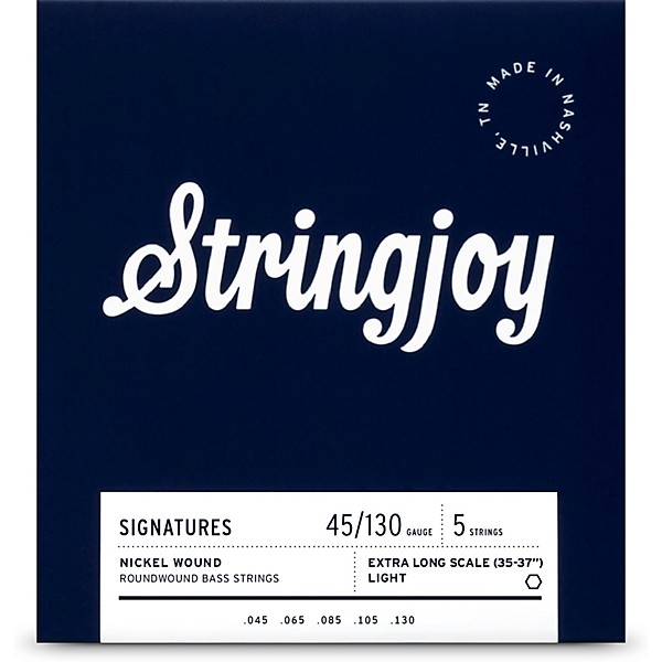 Stringjoy Signatures 5 String Extra Long Scale Nickel Wound Bass Guitar Strings 45 - 130