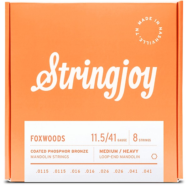 Stringjoy Foxwoods Coated Phosphor Bronze (11.5-41) Mandolin Strings