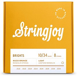 Stringjoy Brights 80/20 Bronze (10-34) Mandolin Strings