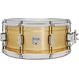 PDP by DW Concept Series 1.2mm Natural Satin Brushed Brass Snare Drum 14 x 6.5 in.