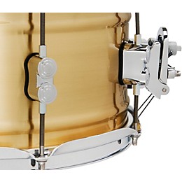 PDP by DW Concept Series 1.2mm Natural Satin Brushed Brass Snare Drum 14 x 6.5 in.