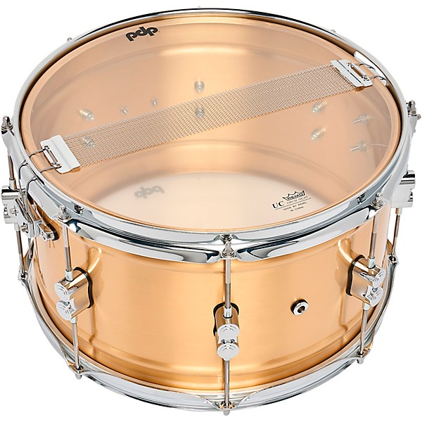 PDP by DW Concept Series 1.2 mm Natural Satin Brushed Brass Snare Drum 14 x 8 in.