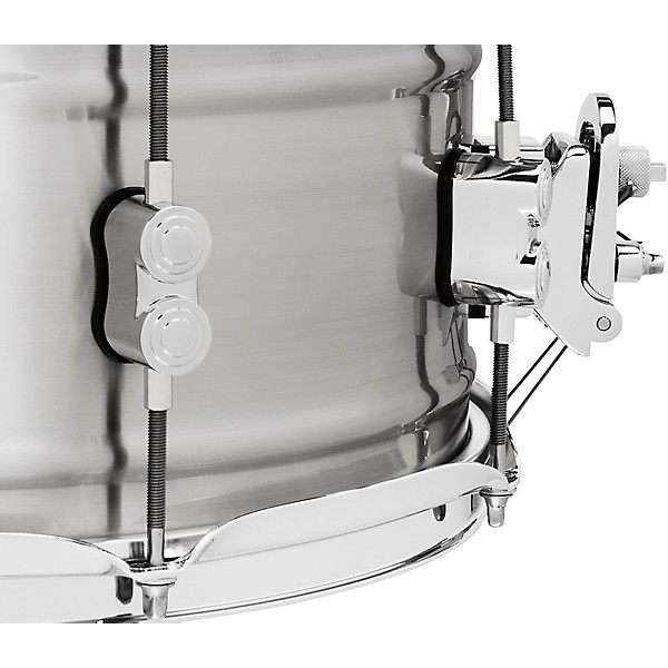 PDP by DW Concept Series 1.2mm Natural Satin Brushed Aluminum Snare Drum 14 x 6.5 in.