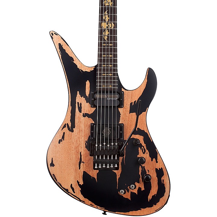 Schecter Guitar Research Synyster Gates Custom-S Relic Electric Guitar  Distressed Satin Black