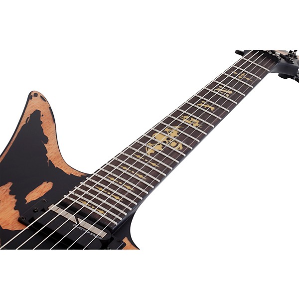 Schecter Guitar Research Synyster Gates Custom-S Relic Electric Guitar Distressed Satin Black