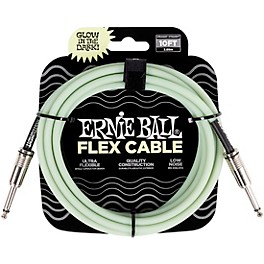 Ernie Ball Flex Glow Instrument Cable Straight/Straight 10 ft. Ernie Ball Flex Glow Instrument Cable Straight/Straight 10 ft.