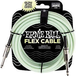 Ernie Ball Flex Glow Instrument Cable Straight/Straight 10 ft. Ernie Ball Flex Glow Instrument Cable Straight/Straight 20 ft.