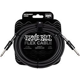 Ernie Ball Flex Instrument Cable Straight/Straight 20 ft. Black