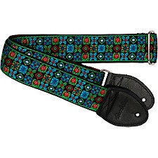Henry Heller Jacquard Deluxe Series Guitar Strap Blue
