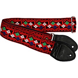 Souldier Diamond Zigzag Guitar Strap Red 2 in.