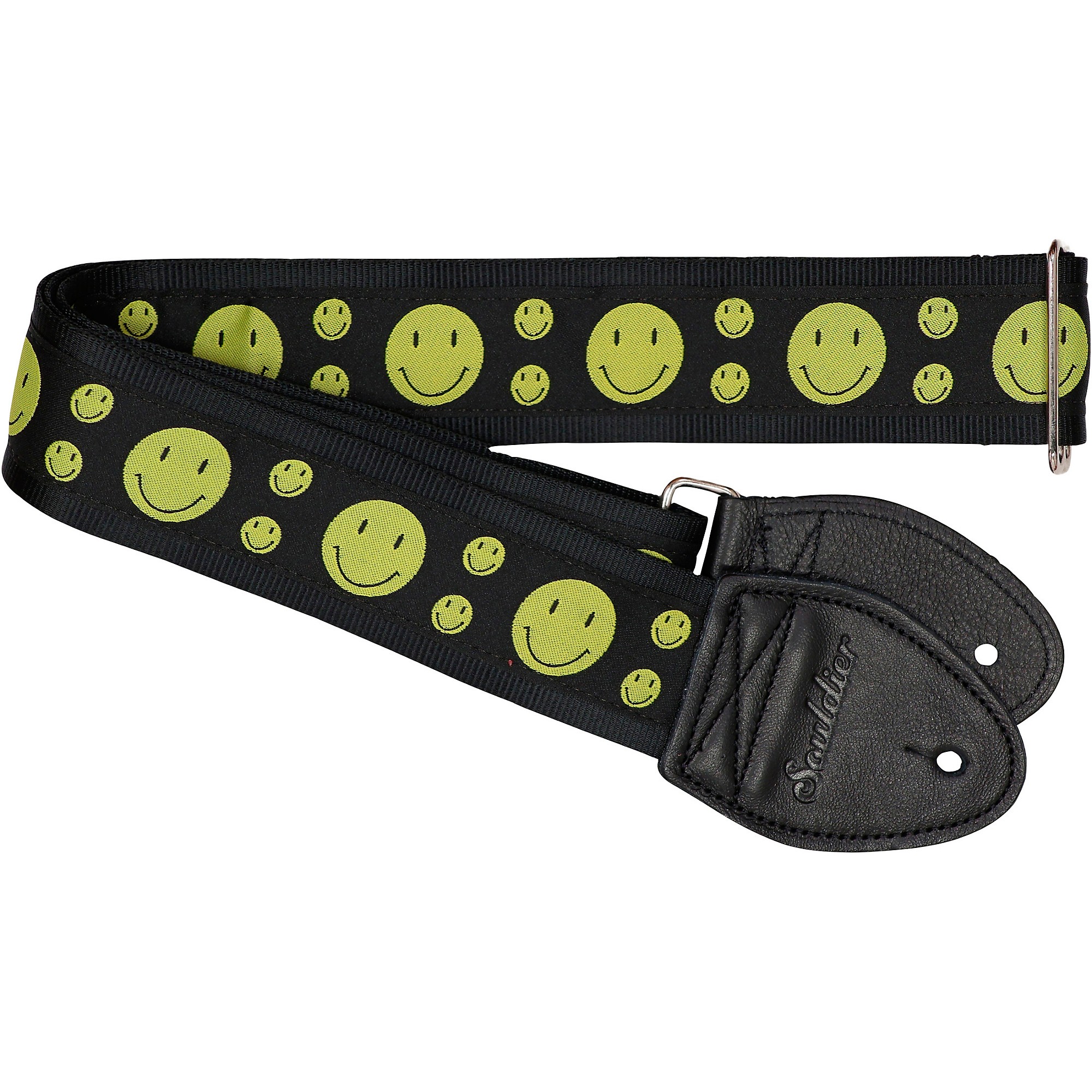 Souldier Smiley Face Guitar Strap Yellow 2 in. | Guitar Center