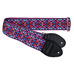 Souldier Stained Glass Guitar Strap Purple 2 in.