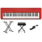 Casio Casiotone CT-S1 61-Key Portable Keyboard Essentials Bundle Red thumbnail