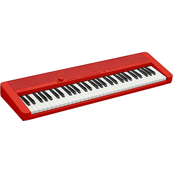 Casio Casiotone CT-S1 61-Key Portable Keyboard Essentials Bundle Red