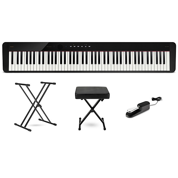 Casio PX-S1100 Privia Digital Piano Essentials Bundle Black