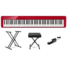 Casio PX-S1100 Privia Digital Piano Essentials Bundle Red Casio PX-S1100 Privia Digital Piano Essentials Bundle Red