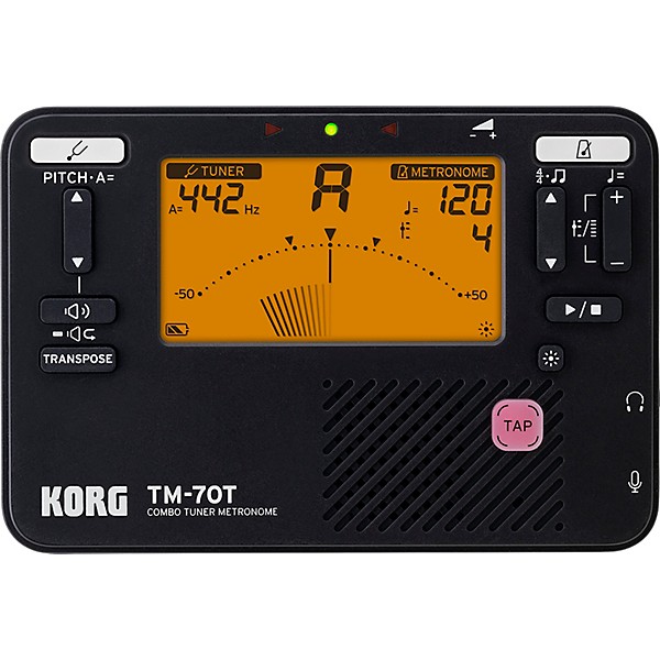 KORG TM-70 Tuner/Metronome and CM-400 Contact Microphone Combo Black