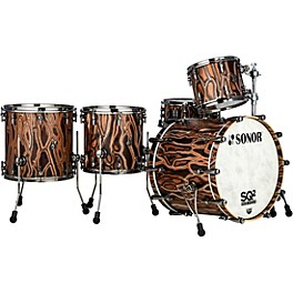 SONOR SQ2 5 Piece Elder Tree Vintage Beech Shell Pack with 22 in. Bass Drum Natural Black Chrome