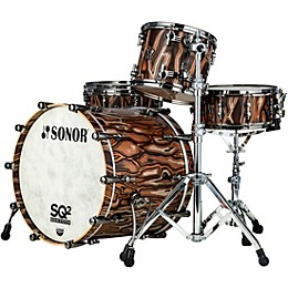 SONOR SQ2 5-Piece Elder Tree Vintage Beech Shell Pack With 22" Bass Drum Natural Black Chrome