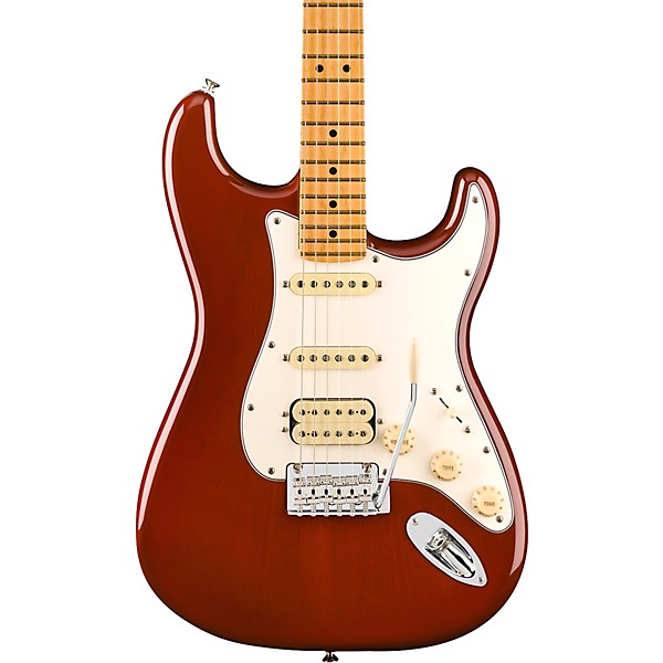 Fender Player II Stratocaster HSS Chambered Mahogany Body Maple Fingerboard Electric Guitar Transparent Mocha Burst