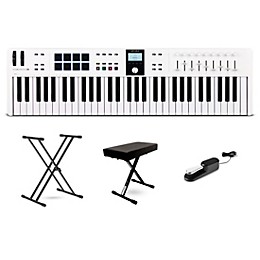 Arturia KeyLab Essential 61 mk3 MIDI Keyboard Controller Essentials Bundle White