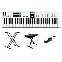 Arturia KeyLab Essential 61 mk3 MIDI Keyb... Arturia KeyLab Essential 61 mk3 MIDI Keyboard Controller Essentials Bundle White