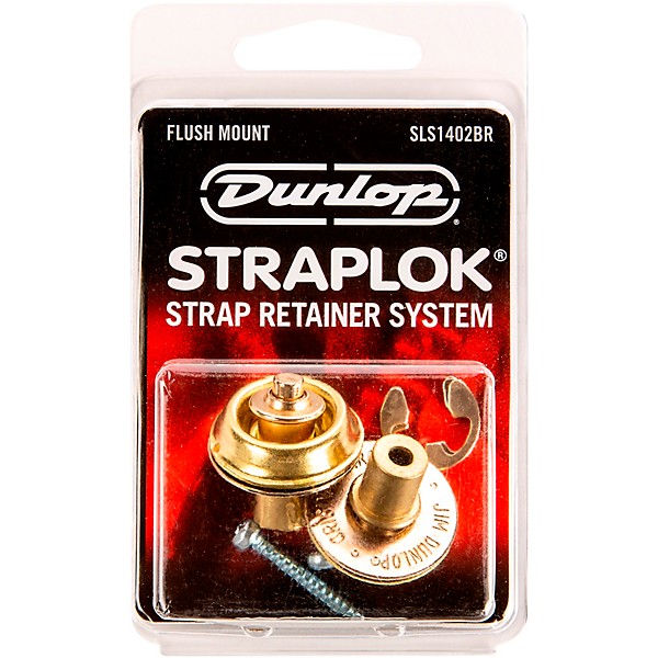 Dunlop Straplok Flush Mount Strap Retainer System Brass