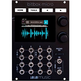 1010music Bitbox Micro Eurorack Compact Sampler with Touchscreen - Black