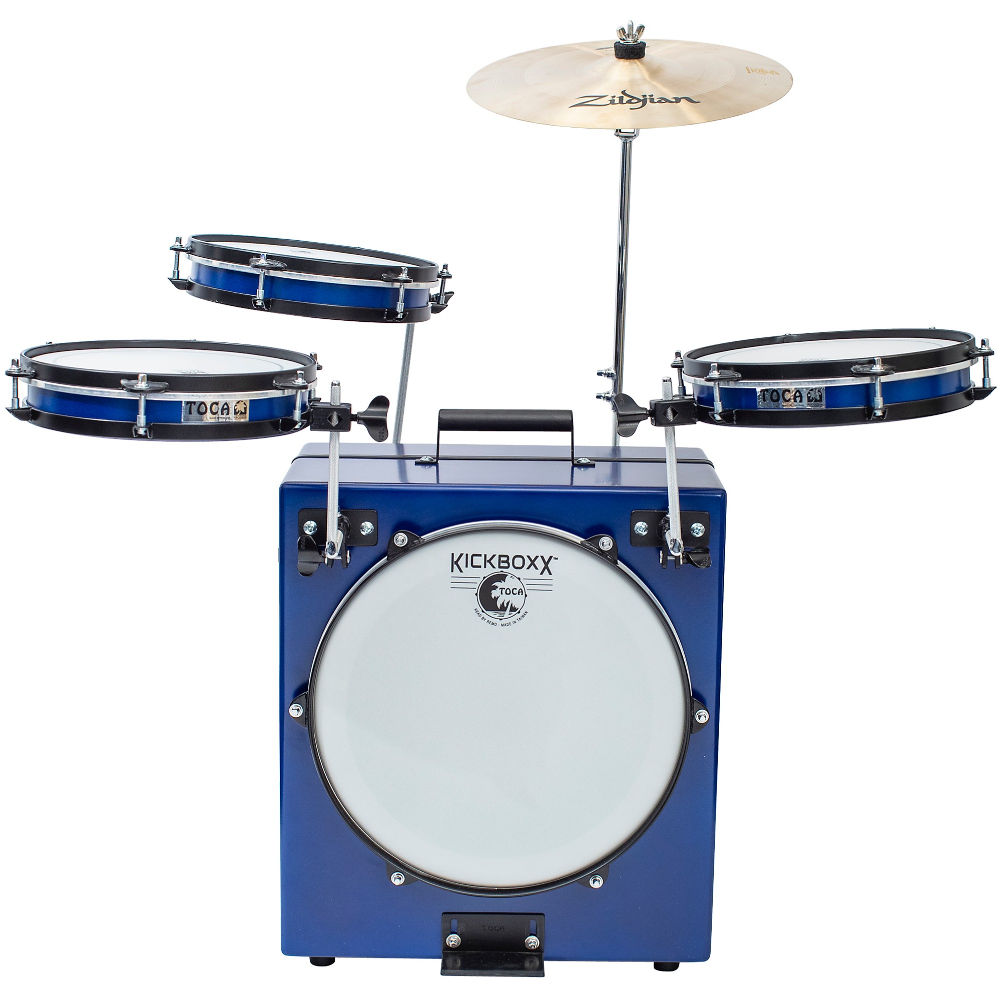 Toca KickBoxx Pro Suitcase Drum Set Cobalt Blue | Guitar Center