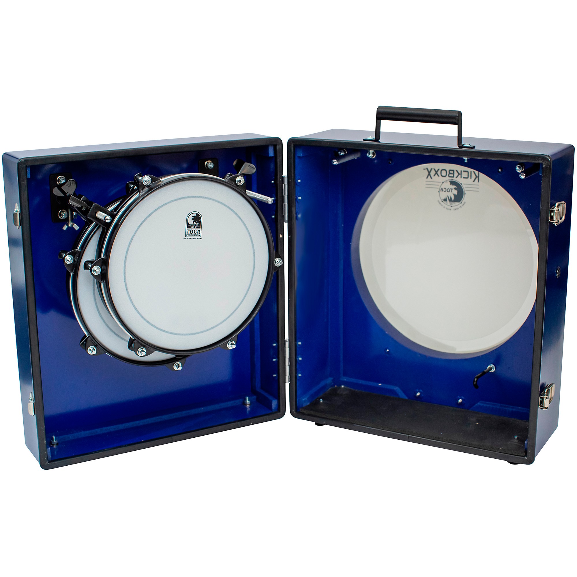 Toca KickBoxx Pro Suitcase Drum Set Cobalt Blue | Guitar Center