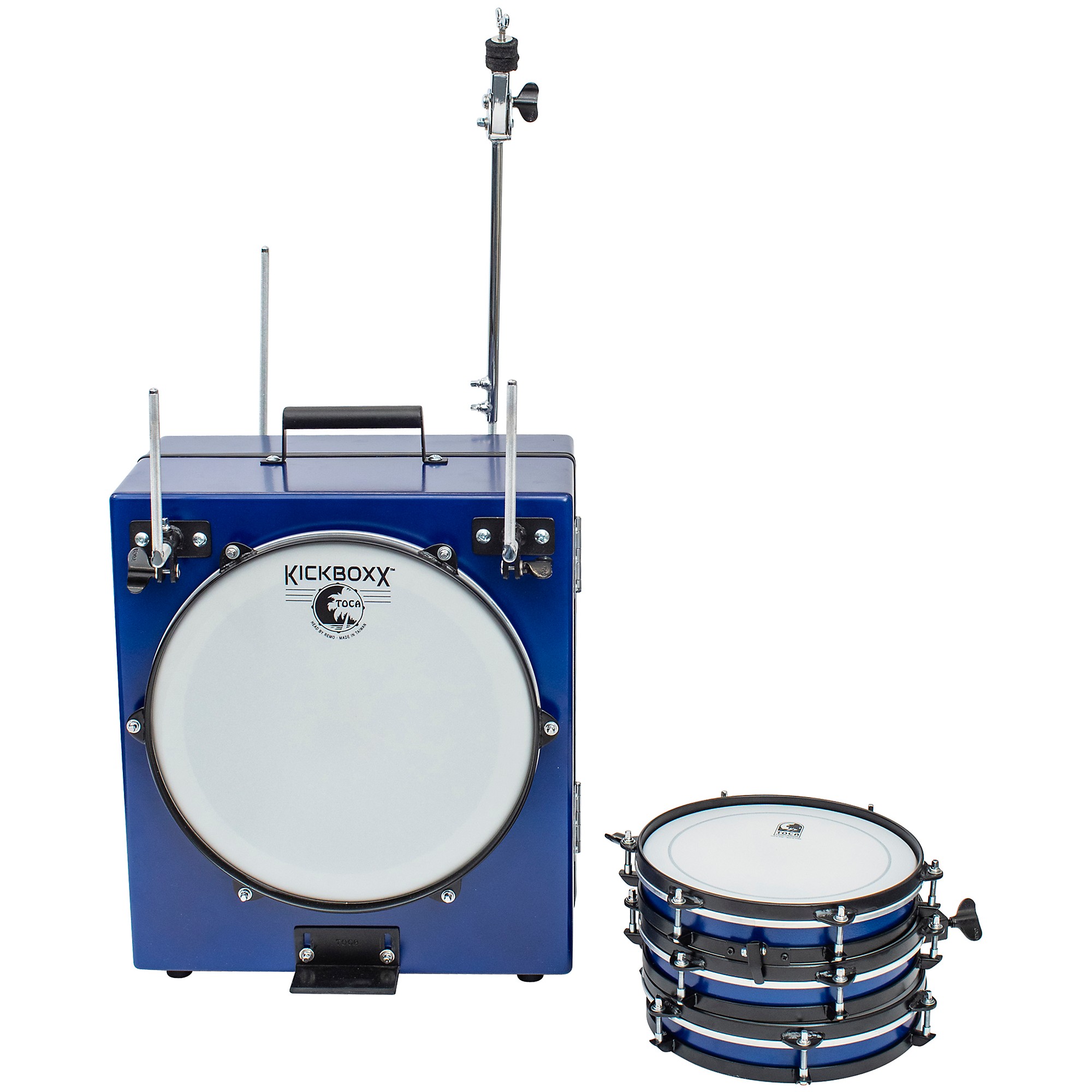 Toca KickBoxx Pro Suitcase Drum Set Cobalt Blue | Guitar Center