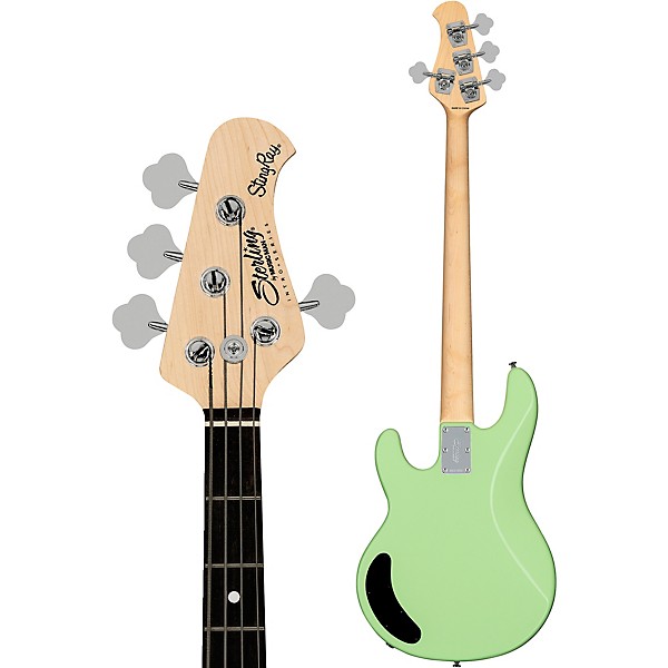 Sterling by Music Man Intro Series StingRay RAY2 Bass Guitar Misty Green