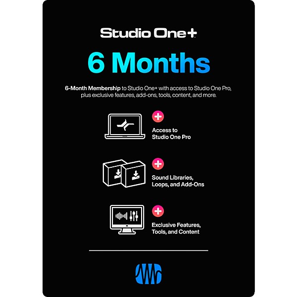 PreSonus Studio One+ 6 Month Subscription