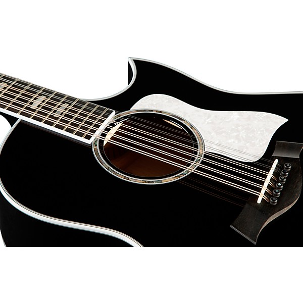 Taylor 657ce Doce Doble 12-String Grand Pacific Acoustic-Electric Guitar Black