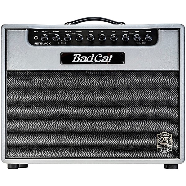 Bad Cat Jet Black 25th Anniversary 38W Tube Guitar Combo Amp Silver