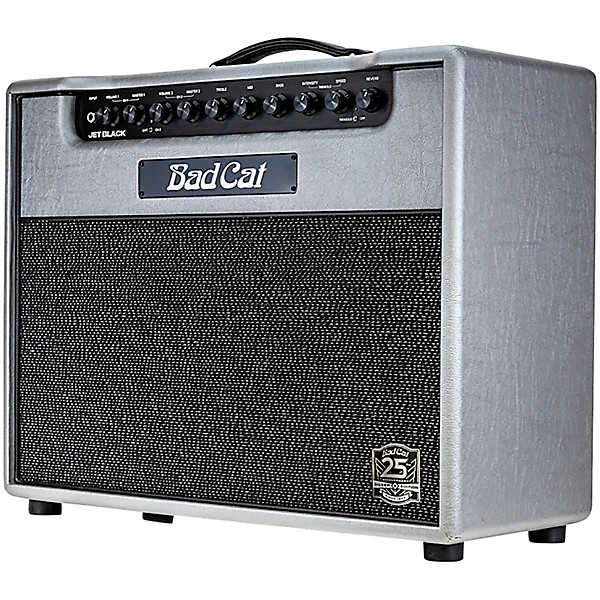 Bad Cat Jet Black 25th Anniversary 38W Tube Guitar Combo Amp Silver