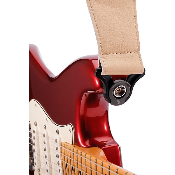 D'Addario Comfort Leather Auto Lock Guitar Strap Tan 3 in.