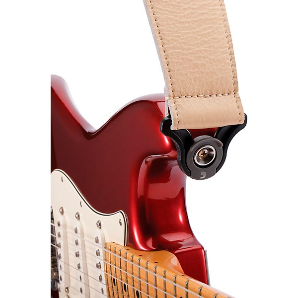 D'Addario Comfort Leather Auto Lock Guitar Strap Tan 2.5 in.
