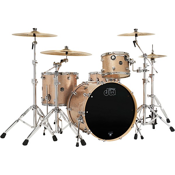 DW 4-Piece Performance Series Shell Pack with 22 in. Bass Drum and Snare Bermuda Sparkle
