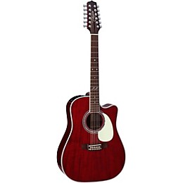 Takamine JJ325SRC 12-String John Jorgenson Signature Dreadnought Acoustic-Electric Guitar Red Satin