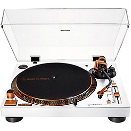 Audio-Technica LP120XUSB-WB Direct-Drive Turntable (Analog & USB) White and Bronze