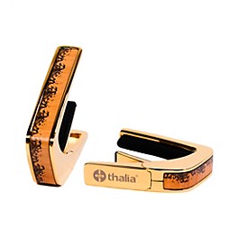 Thalia Deluxe Series Gold Guitar Capo Flamed Maple Waves Thalia Deluxe Series Gold Guitar Capo Flamed Maple Waves