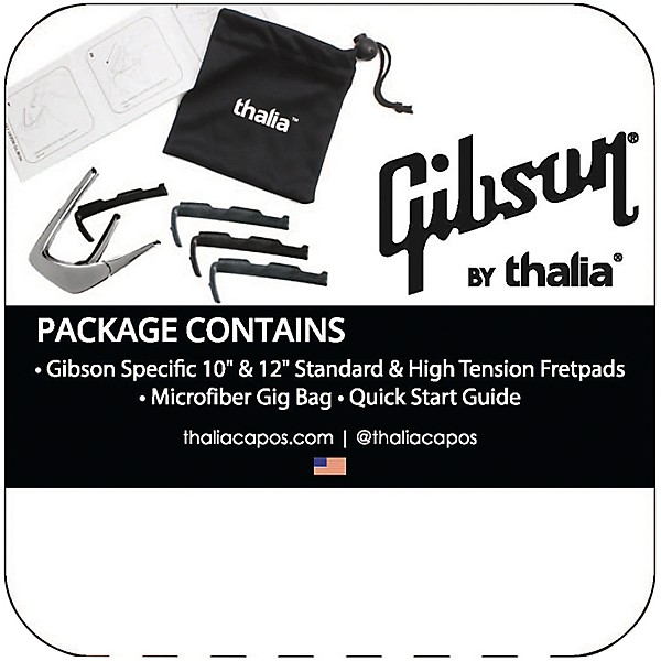 Thalia x Gibson Guitar Black Chrome Capo Holly RSW