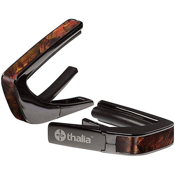 Thalia Exotic Series Black Chrome Guitar Capo Tennessee Whiskey Wing